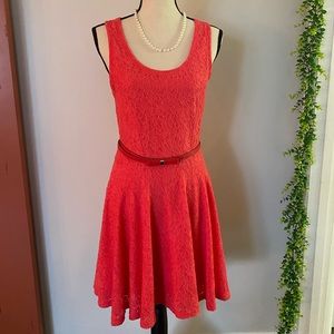 Express Coral Lace Dress Size M